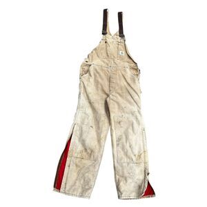 Carhartt Overalls 38 x 32 Double Kneed Duck Cotton 6FBQZ USA Made